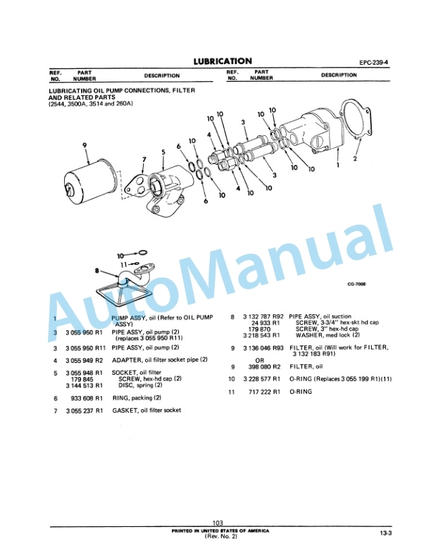Komatsu D239, DT239 Diesel Engine Parts Manual EPC-239-4-5