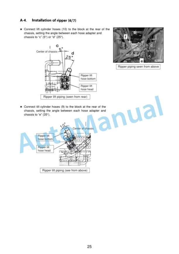 Komatsu D275A-5, D275AX-5 Bull Dozer Field Assembly Instruction GEN00047-02-3