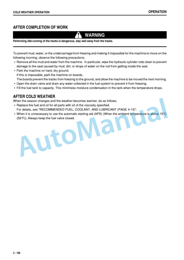 Komatsu D275AX-5E0 Bull Dozer Operation and Maintenance Manual PEN01259-05-4