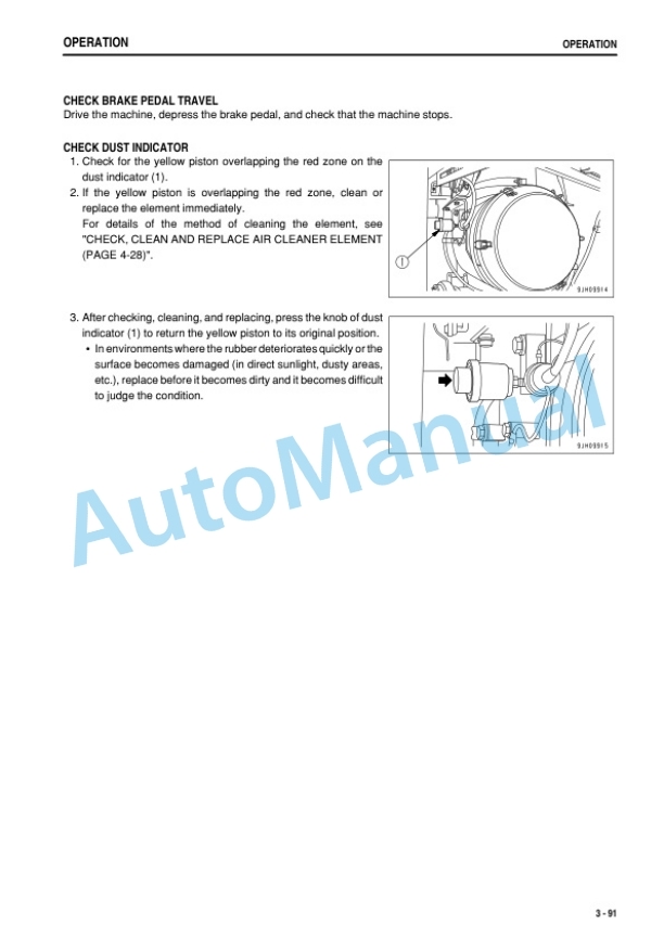 Komatsu D275AX-5E0 Bull Dozer Operation and Maintenance Manual PEN01311-03-3