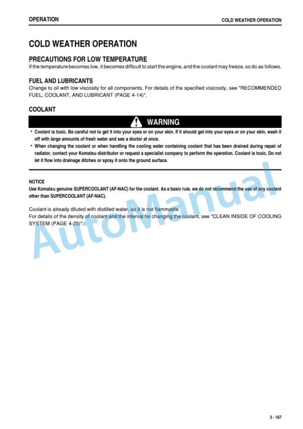 Komatsu D275AX-5E0 Bull Dozer Operation and Maintenance Manual TEN00882-03-4
