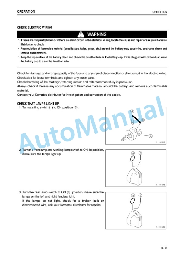 Komatsu D275AX-5E0 Bull Dozer Operation and Maintenance Manual TEN00882-04-3