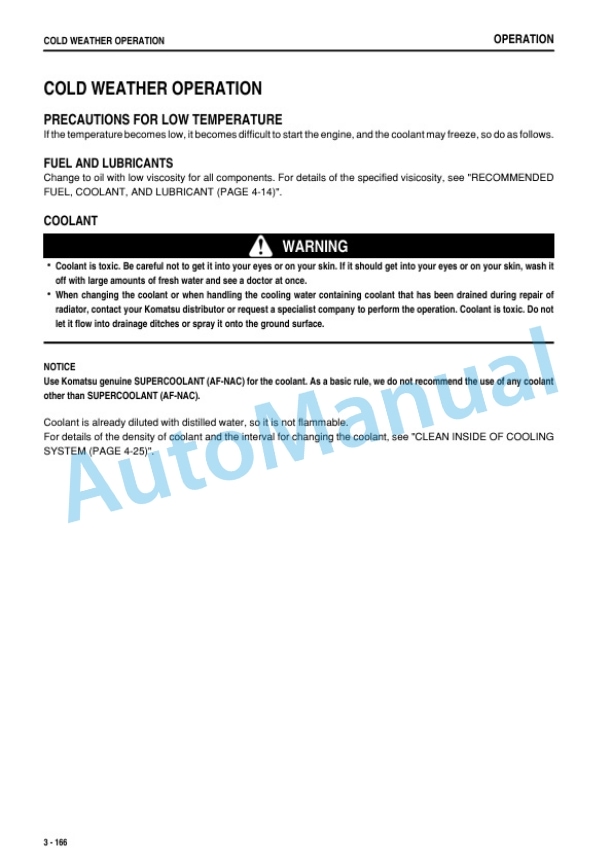 Komatsu D275AX-5E0 Bull Dozer Operation and Maintenance Manual TEN00882-04-4