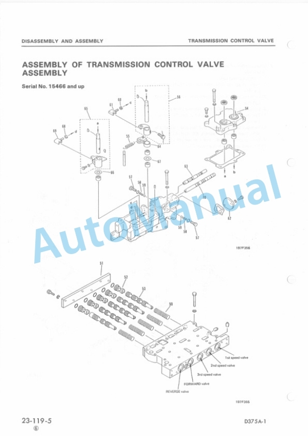Komatsu D375A-1 Bull Dozer Shop Manual SEBM01970108-3