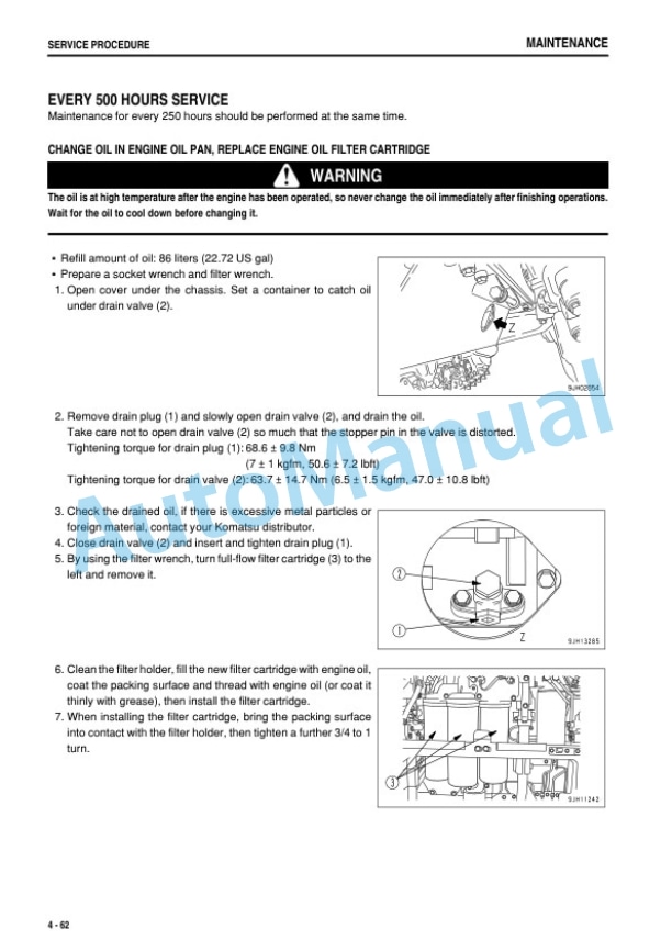 Komatsu D375A-6 Bull Dozer Operation and Maintenance Manual PEN01264-03-5