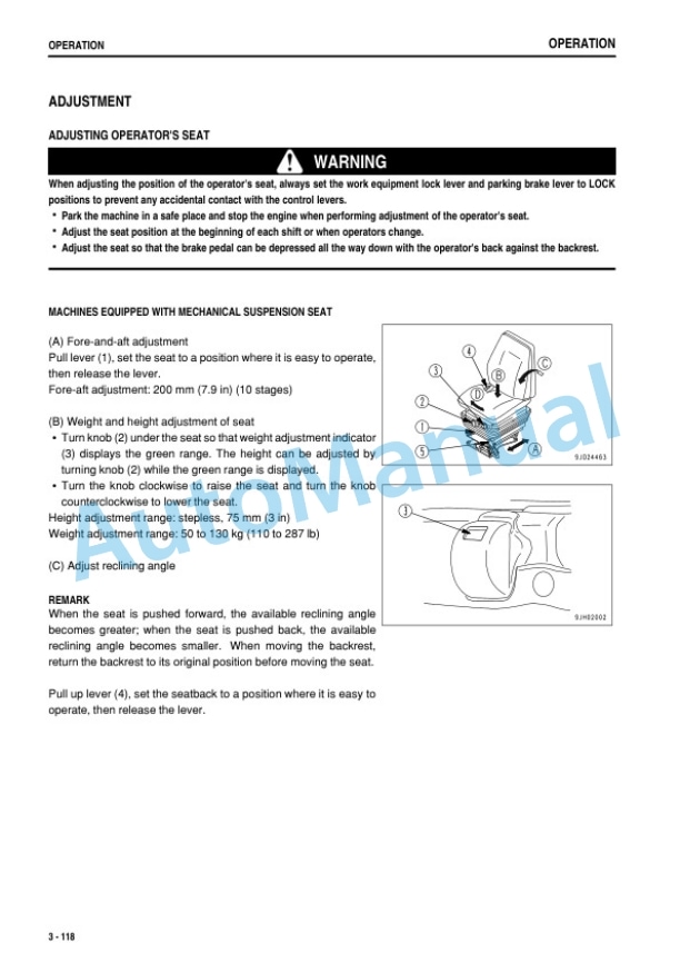 Komatsu D375A-6 Bull Dozer Operation and Maintenance Manual PEN01264-04-3