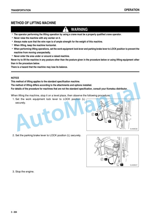 Komatsu D375A-6 Bull Dozer Operation and Maintenance Manual PEN01264-04-4