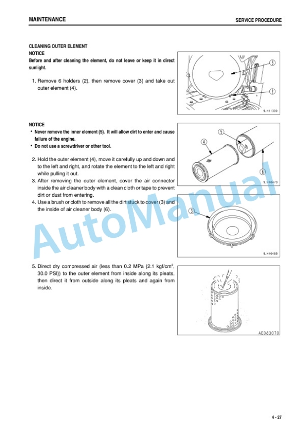 Komatsu D375A-6 Bull Dozer Operation and Maintenance Manual PEN01439-04-5