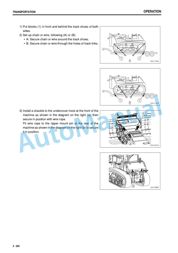 Komatsu D375A-6 Bull Dozer Operation and Maintenance Manual TEN00884-05-4