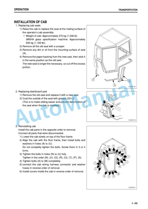 Komatsu D375A-6R Bull Dozer Operation and Maintenance Manual PEN01266-06-4
