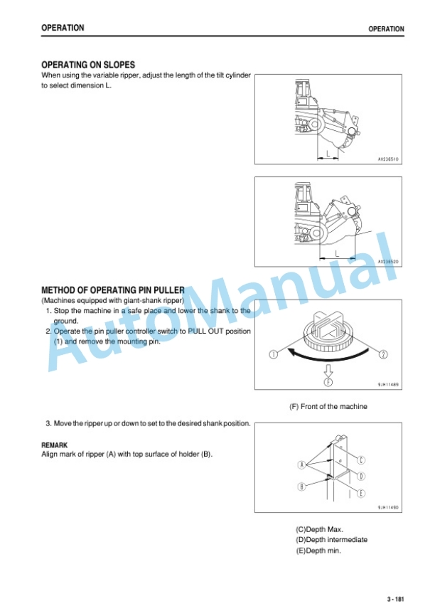 Komatsu D375A-6R Bull Dozer Operation and Maintenance Manual PEN01267-04-4
