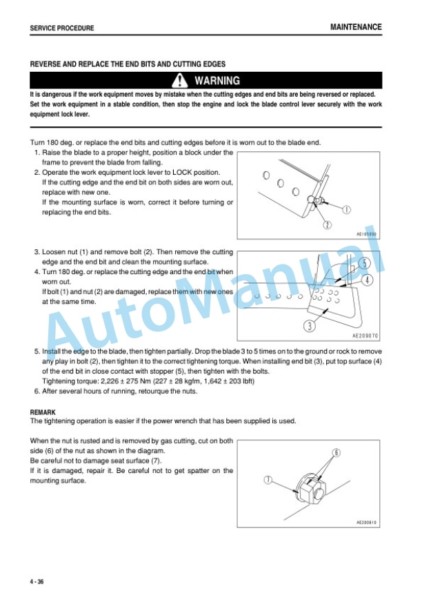Komatsu D375A-6R Bull Dozer Operation and Maintenance Manual PEN01268-05-5