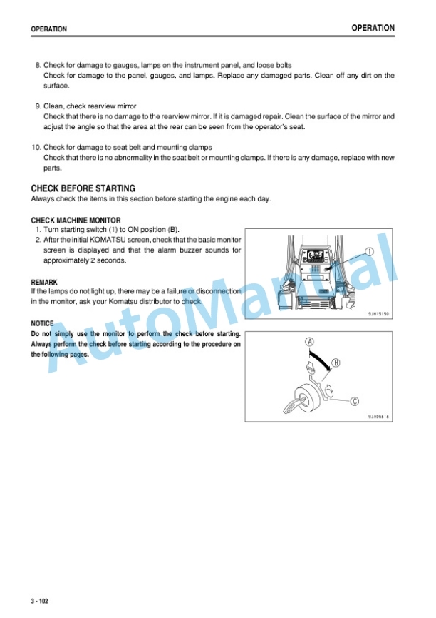 Komatsu D375A-6R Bull Dozer Operation and Maintenance Manual TEN00885-04-3