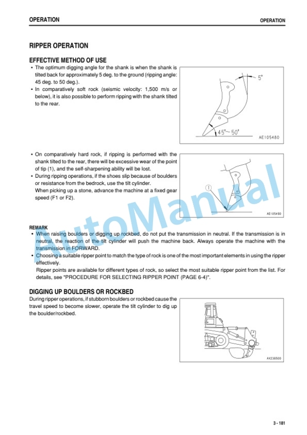 Komatsu D375A-6R Bull Dozer Operation and Maintenance Manual TEN00885-05-4
