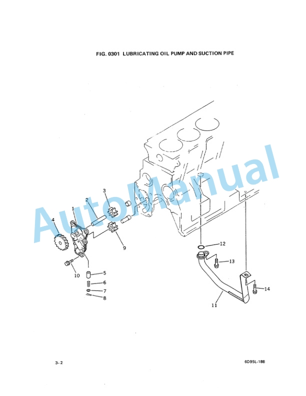 Komatsu D37E-2, D37P-2 Parts Manual PEPBU1170201-2
