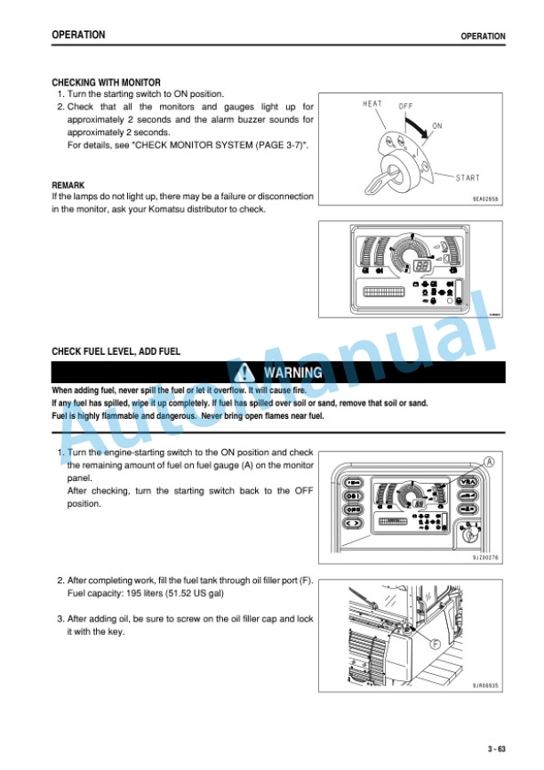 Komatsu D39EX-22, D39PX-22 Bull Dozer Operation and Maintenance Manual PEN02123-00-3