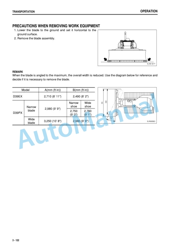 Komatsu D39EX-22, D39PX-22 Bull Dozer Operation and Maintenance Manual TEN00852-05-4