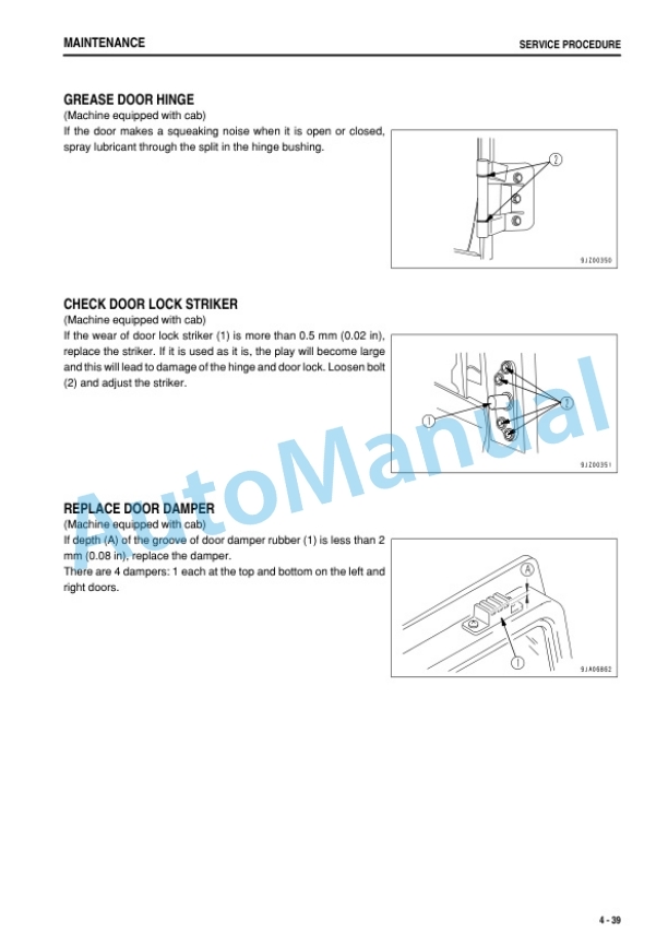 Komatsu D39EX-22, D39PX-22 Bull Dozer Operation and Maintenance Manual TEN00852-05-5