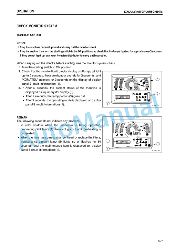 Komatsu D39EX-22, D39PX-22 Bull Dozer Operation and Maintenance Manual TEN01156-00-2
