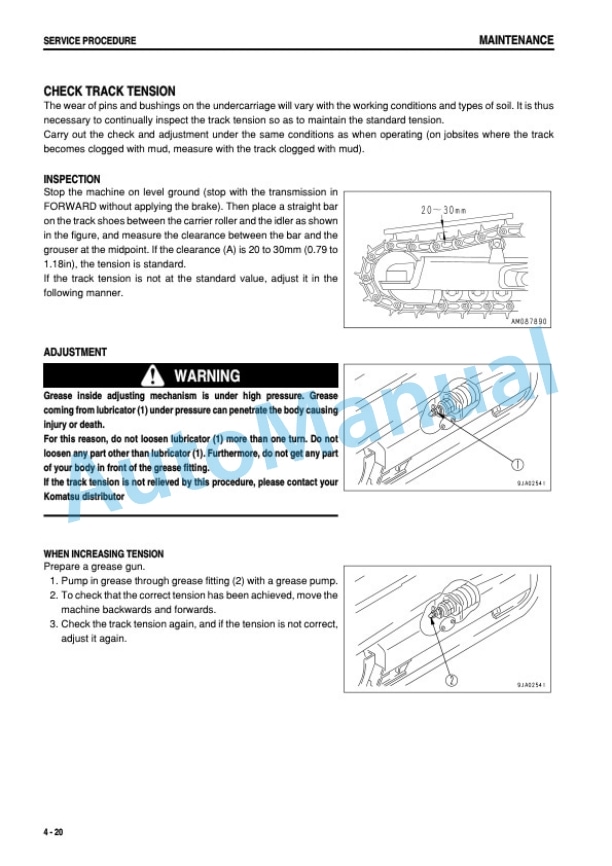 Komatsu D41E-6, D41P-6 Bull Dozer Operation and Maintenance Manual KEAM003600-5