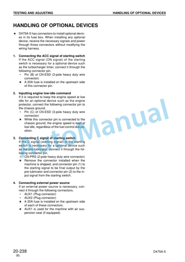Komatsu D475A-5 Bull Dozer Shop Manual SEBM033712-3