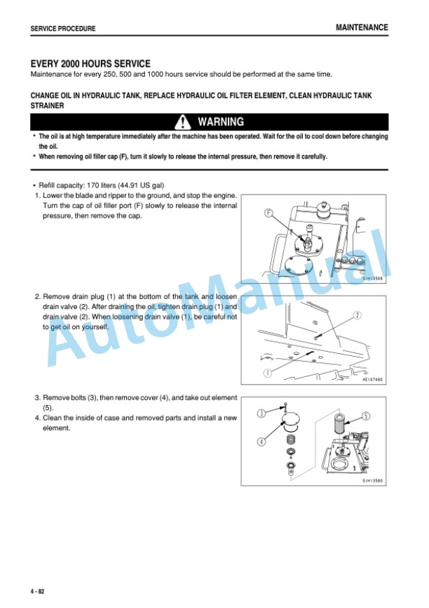 Komatsu D475A-5E0 Bull Dozer Operation and Maintenance Manual PEN01269-06-5