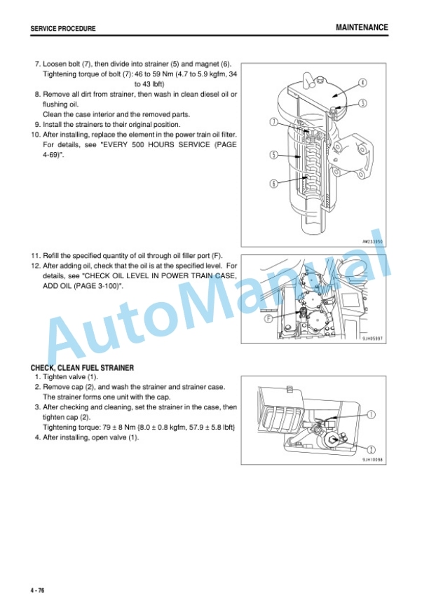Komatsu D475A-5E0 Bull Dozer Operation and Maintenance Manual PEN01270-05-5