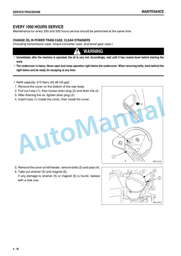 Komatsu D475A-5E0 Bull Dozer Operation and Maintenance Manual PEN01270-06-5