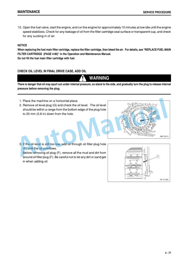 Komatsu D475A-5E0 Bull Dozer Operation and Maintenance Manual PEN01271-05-5
