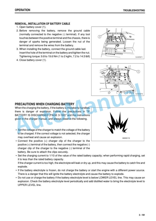 Komatsu D475A-5E0 Bull Dozer Operation and Maintenance Manual TEN00887-05-4