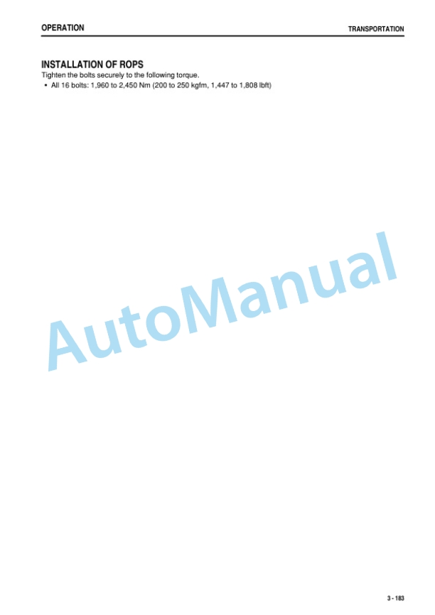 Komatsu D475ASD-5E0 Bull Dozer Operation and Maintenance Manual PEN01272-05-4