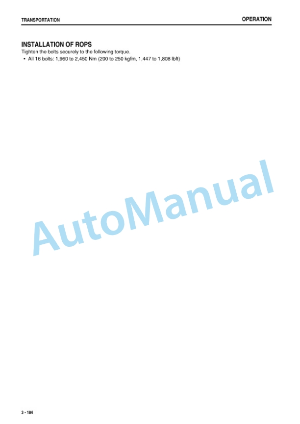 Komatsu D475ASD-5E0 Bull Dozer Operation and Maintenance Manual PEN01273-04-4