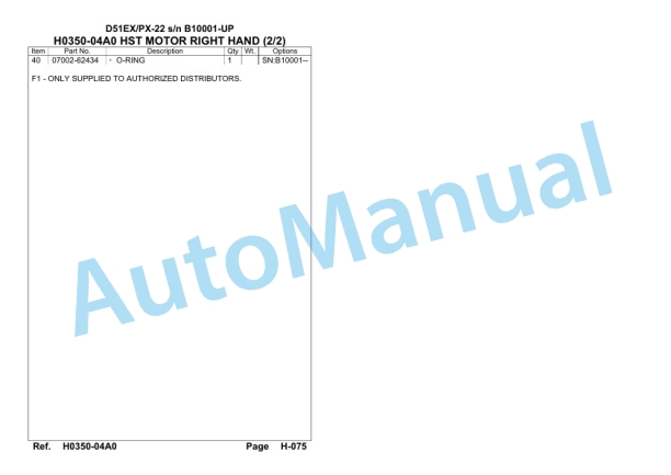 Komatsu D51EX-22, D51PX-22 Galeo Crawler Dozer Parts Manual EEPC003200-3