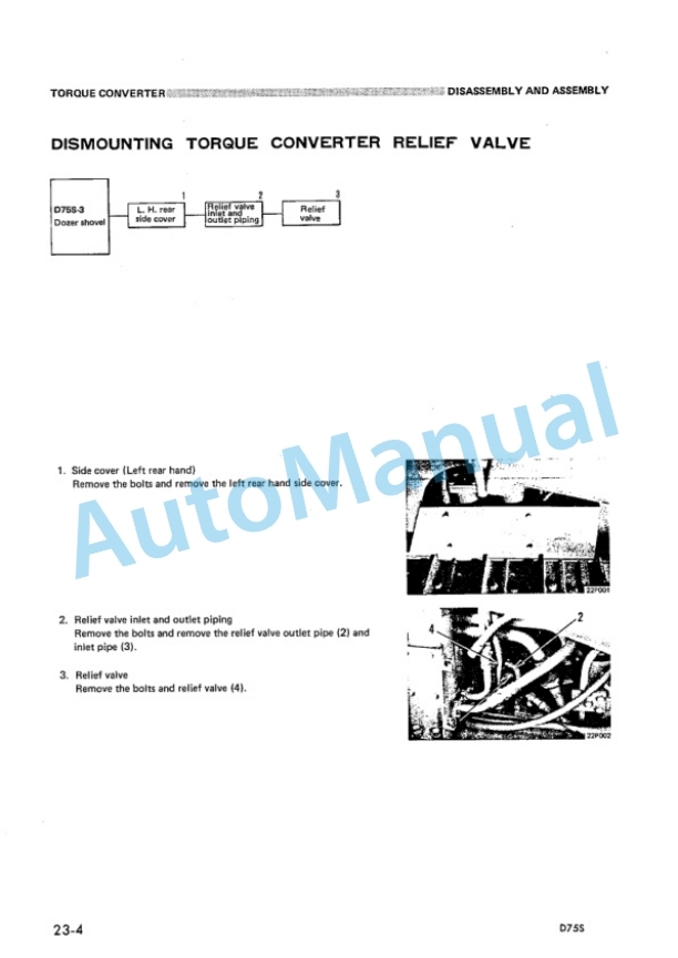 Komatsu D57S-3S Dozer Shovel Shop Manual SEBM0145B04-3