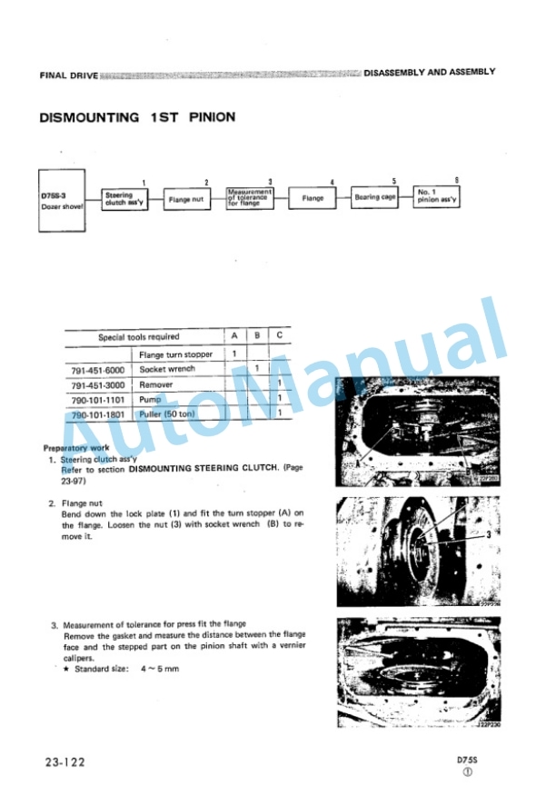 Komatsu D57S-3S Dozer Shovel Shop Manual SEBM0145B04-4