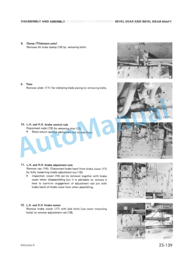 Komatsu D60A-6, D60P-6, D65A-6, D65P-6 Bull Dozer Shop Manual SEBM0144B01-4