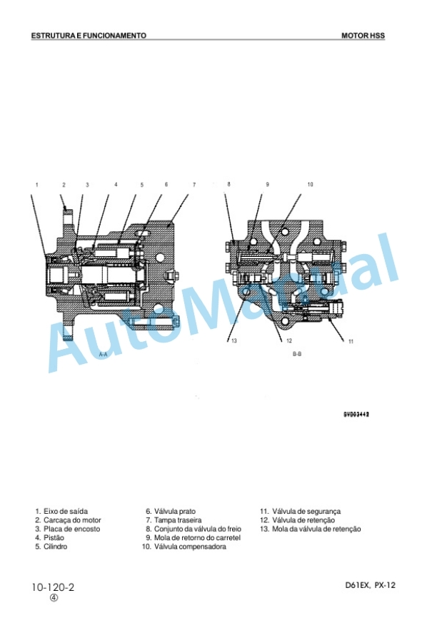 Komatsu D61EX-12, D61PX-12 Bull Dozer Shop Manual KPBM006002-3