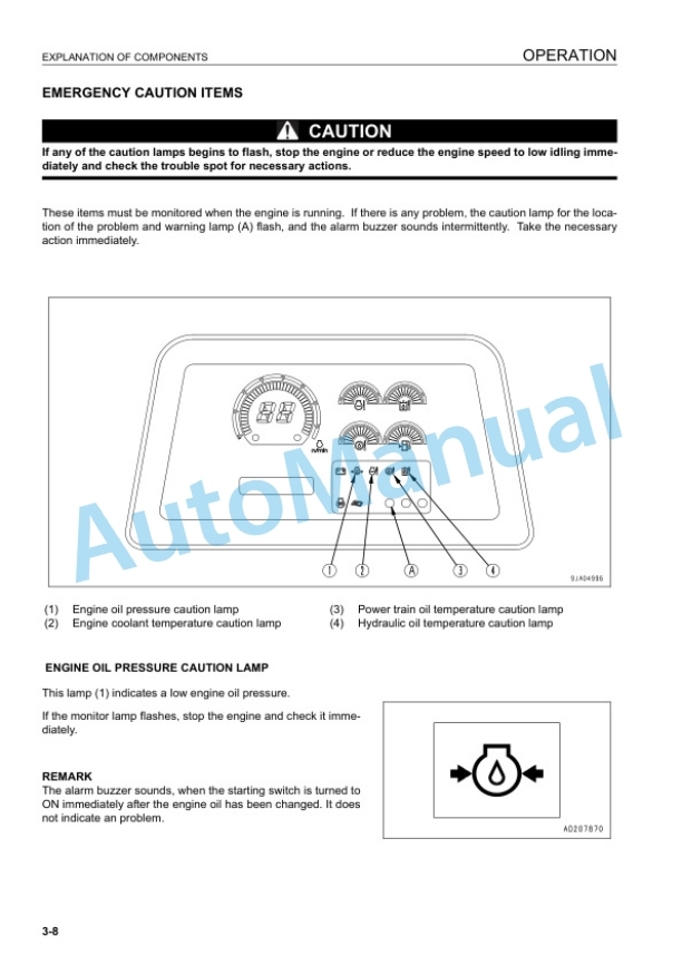 Komatsu D61EX-15, D61PX-15 Bull Dozer Operation and Maintenance Manual KEAM049700T-2