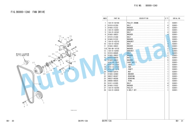 Komatsu D61PX-12 Parts Manual KEPB099900-2