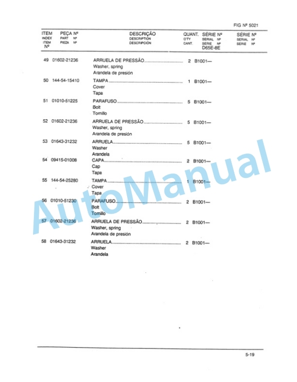 Komatsu D65E-8E Bulldozer Parts Manual KPPB001901-4