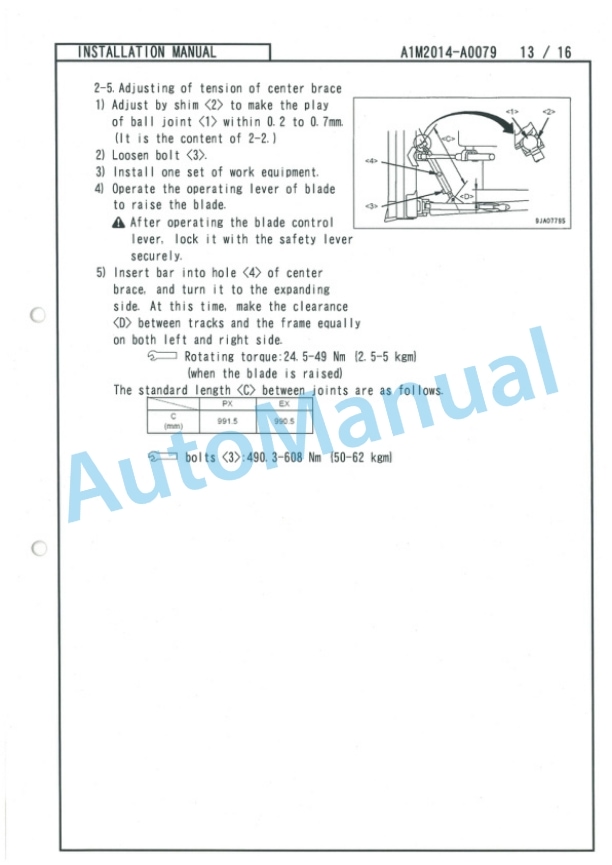 Komatsu D65EX-18, D65PX-18, D65WX-18, D65EXi-18, D65PXi-18 Bulldozer Field Assembly Instruction A1M2014A0079-5