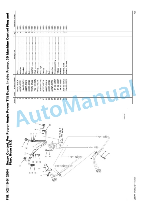 Komatsu D65PX-17 Bull Dozer Parts Manual EEPC016101-4