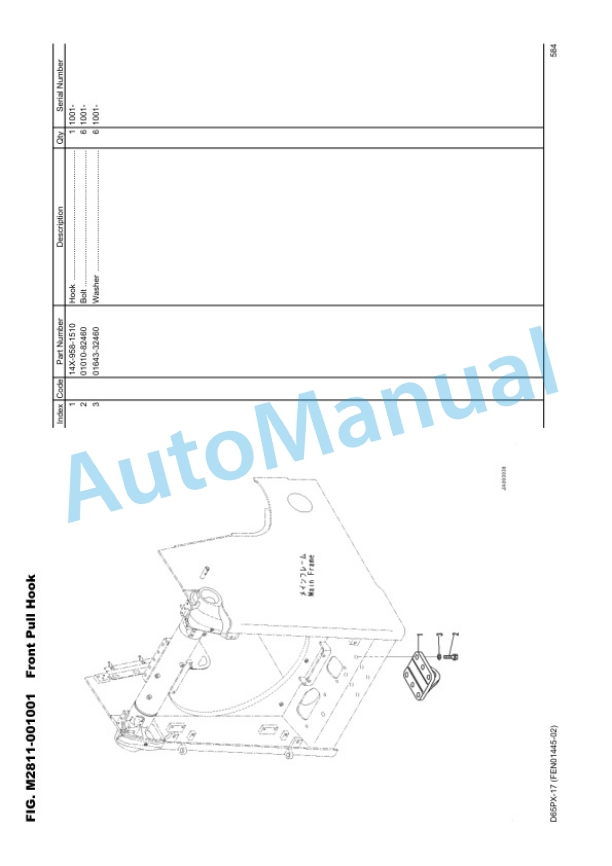 Komatsu D65PX-17 Bull Dozer Parts Manual EEPC016101-5