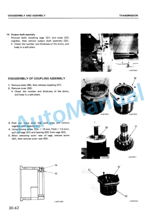 Komatsu D70-LE Bull Dozer Shop Manual SEBM002200-4