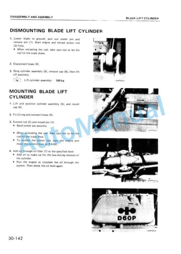 Komatsu D70-LE Bull Dozer Shop Manual SEBM002200-5