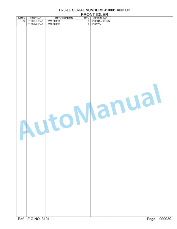 Komatsu D70-LE Parts Manual-3