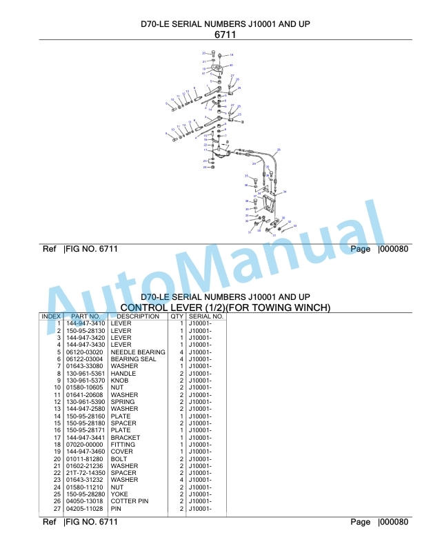 Komatsu D70-LE Parts Manual-5