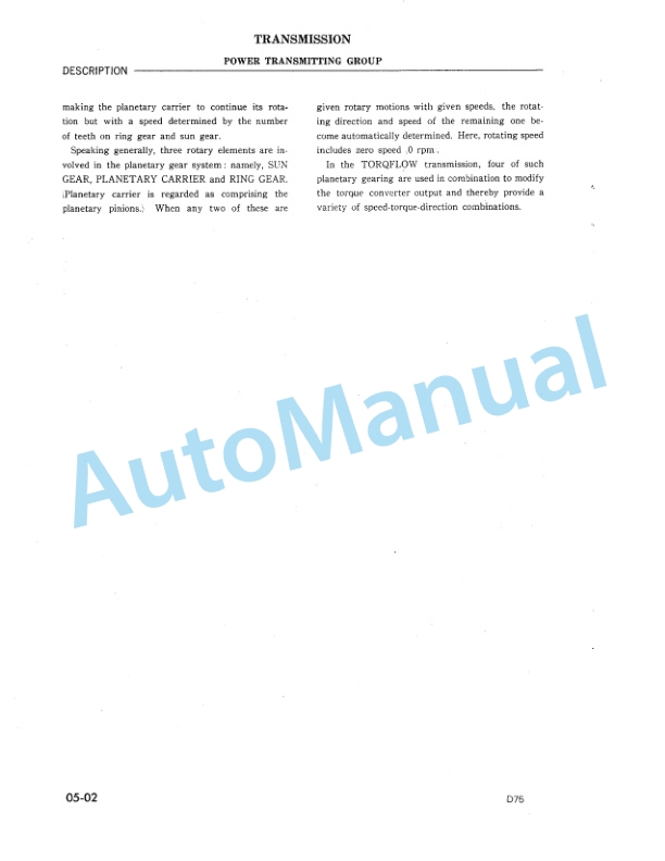 Komatsu D75S-2 Dozer Shovel Shop Manual D75S2BE2-2