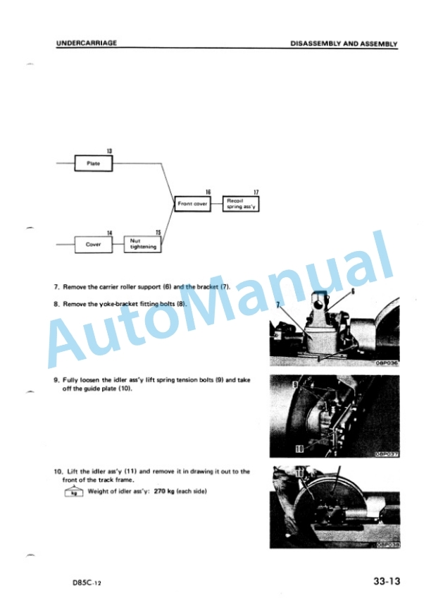Komatsu D85C-12 PipeLayer Shop Manual SEBM0156B00-5