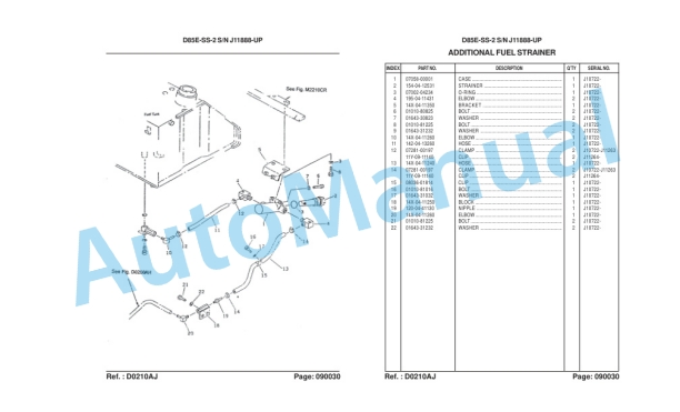 Komatsu D85E-SS-2 Bull Dozer Parts Manual LEPBD08203-2